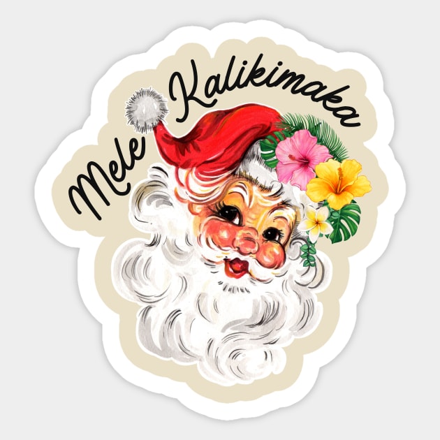 Mele Kalikimaka - Merry Christmas Sticker by Mrs. Honey's Hive